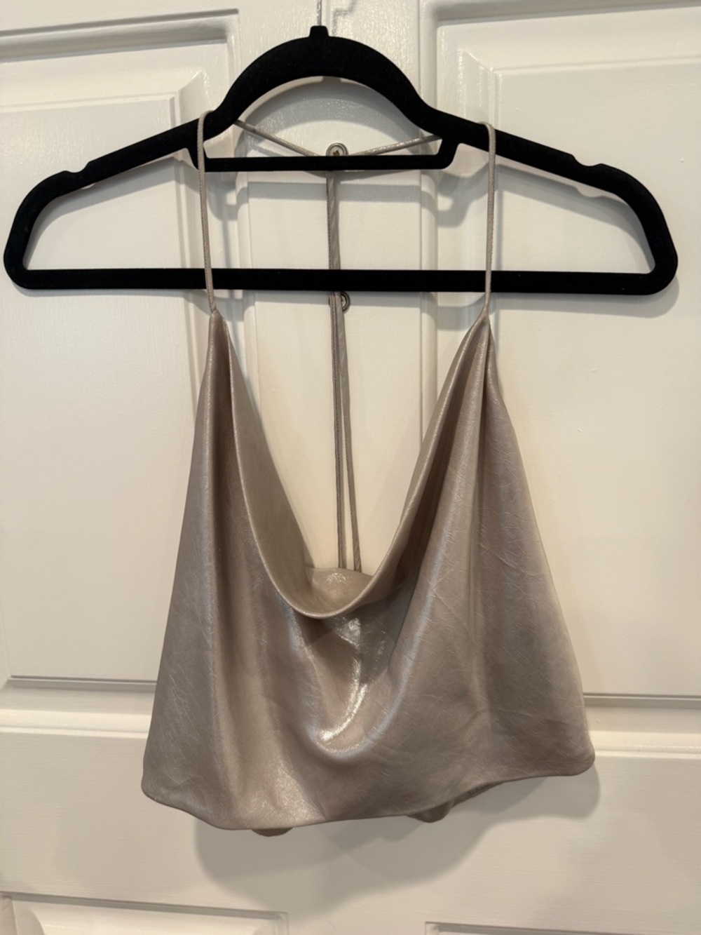 Zara Metallic Going Out Crop Too